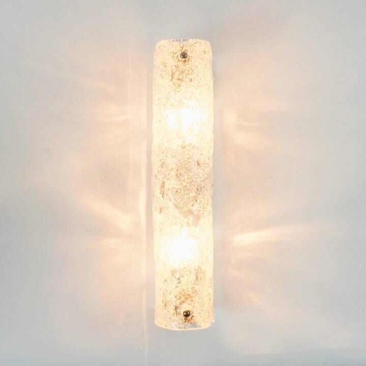Pair Of Mid Century Tubular Murano Glass Wall Lights From Hillebrand, Germany, 1970s photo 700.0