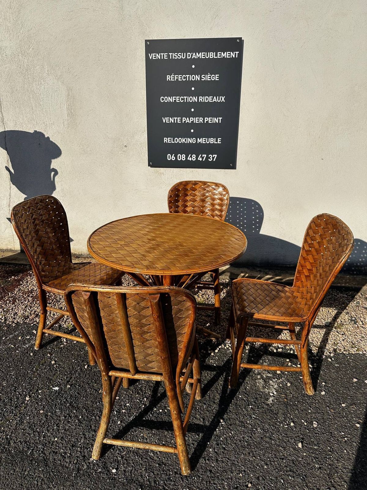 Rattan And Chestnut Living Room Set photo Garden Furniture