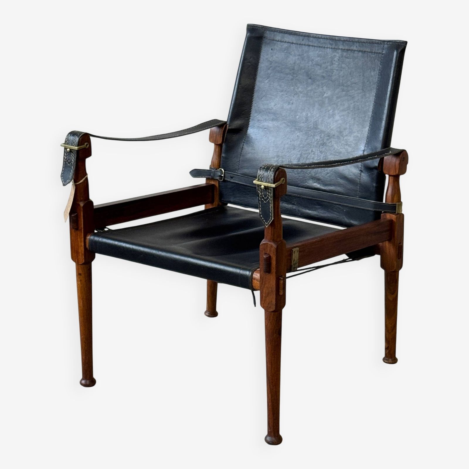 Safari Armchair M. Hayat And Bros Pakistan 1970s Vintage