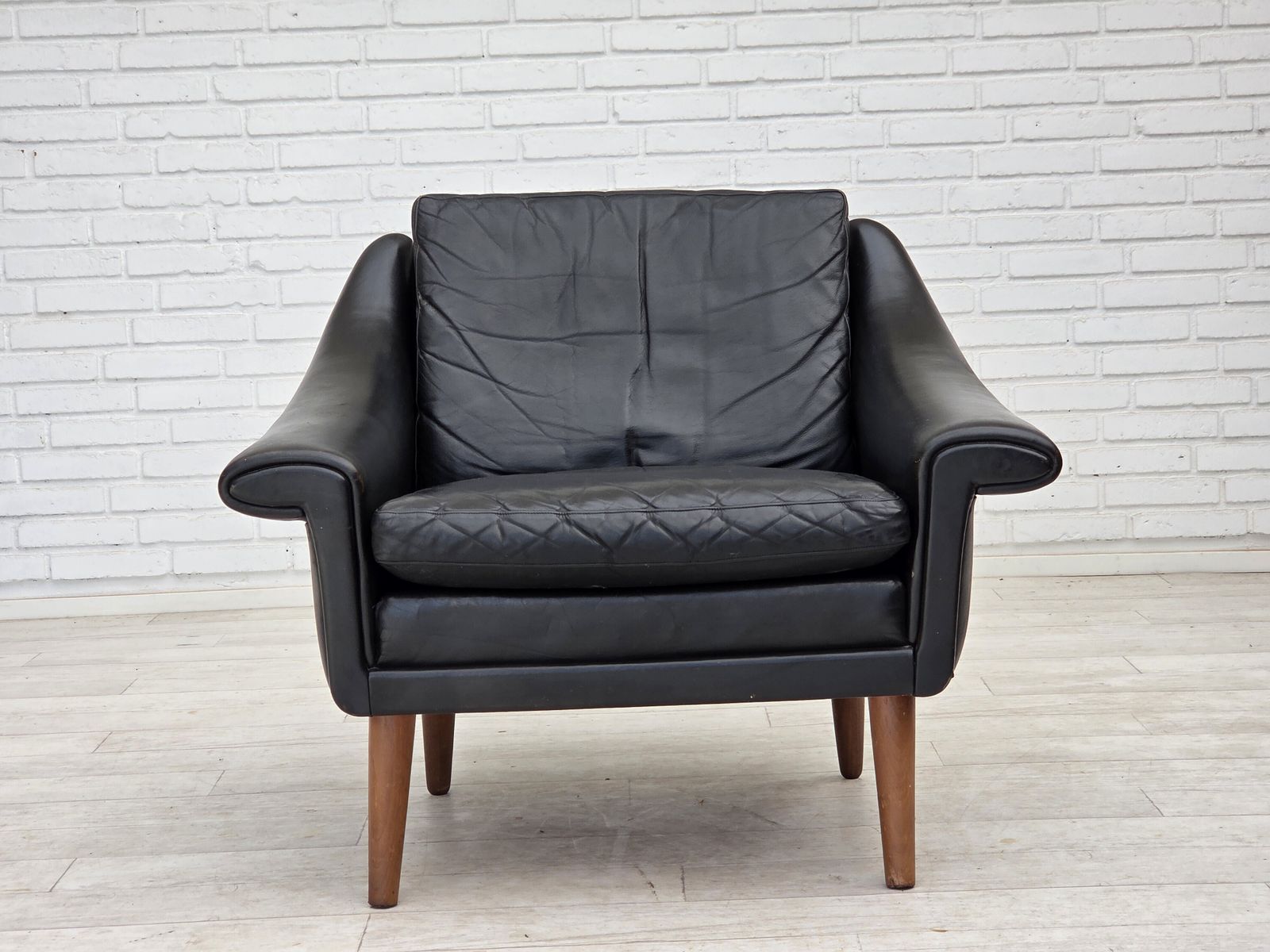 1960s, Danish Armchair By Aage Christensen, Furniture Leather. photo furniture