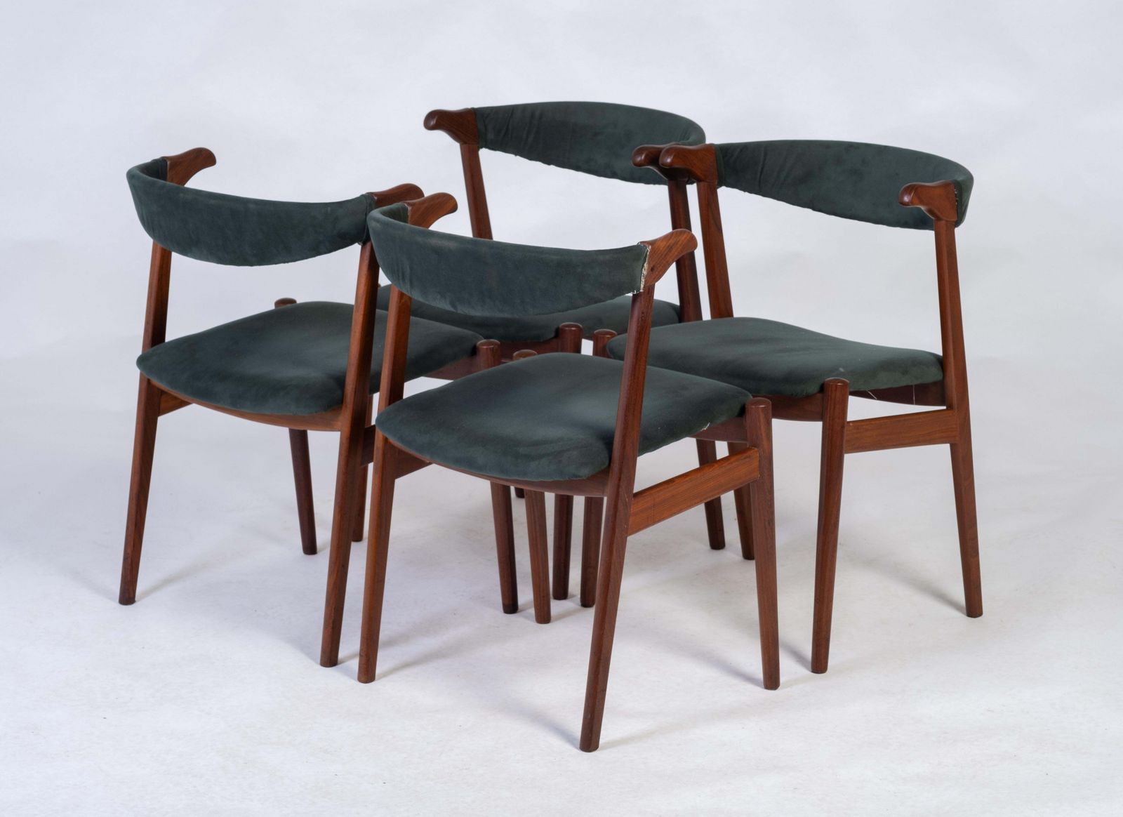 Danish Armchairs In Teak, 1960s, Set Of 4 photo for sale