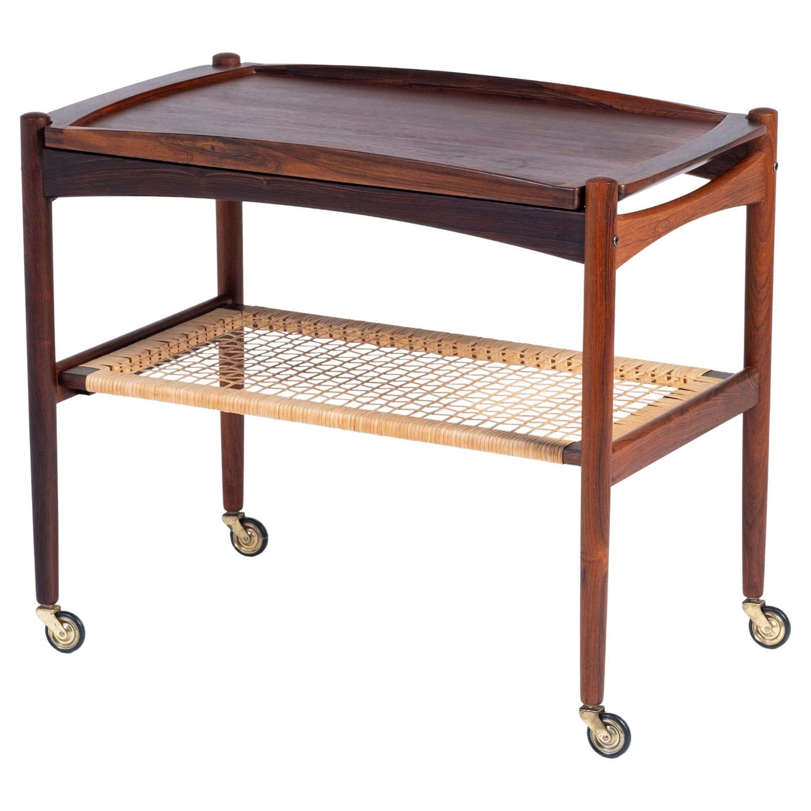 Danish Serving Trolley In Rosewood By Poul Hundevad, 1960s