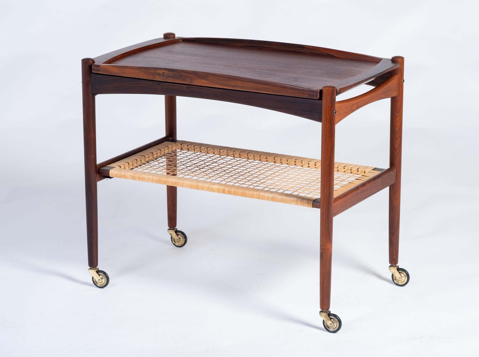 Danish Serving Trolley In Rosewood By Poul Hundevad, 1960s photo furniture