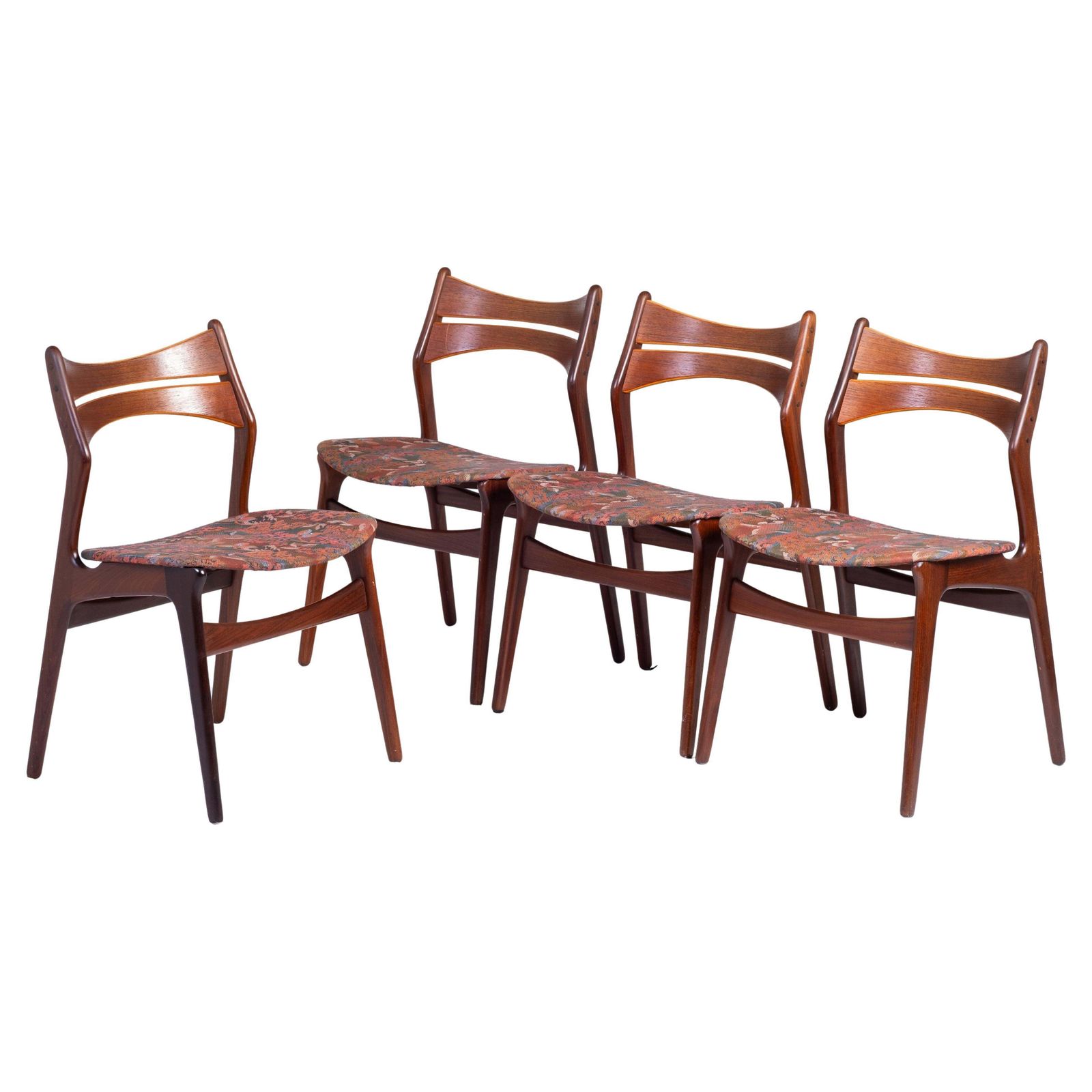 Teak Dining Chairs By Erik Buch For Christiansen Møbelfabrik, 1960s, Set Of 4