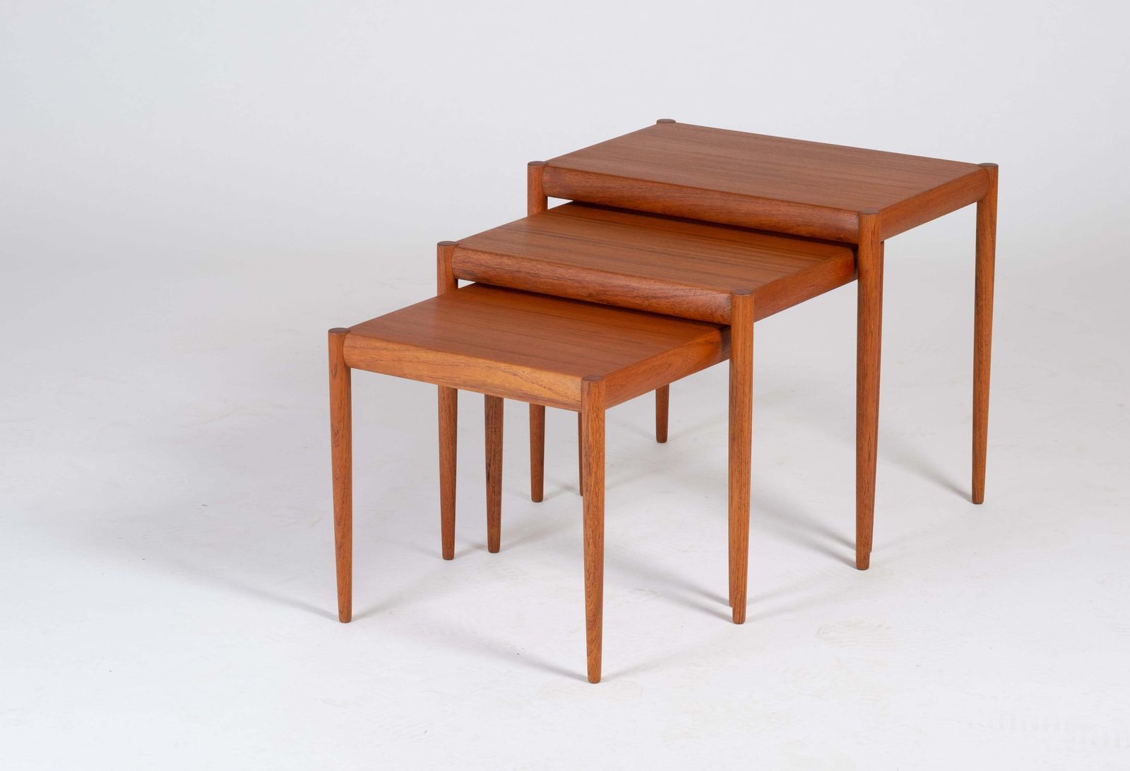 Nesting Tables In Teak, Danish Design, 1960s, Set Of 3 photo Furniture