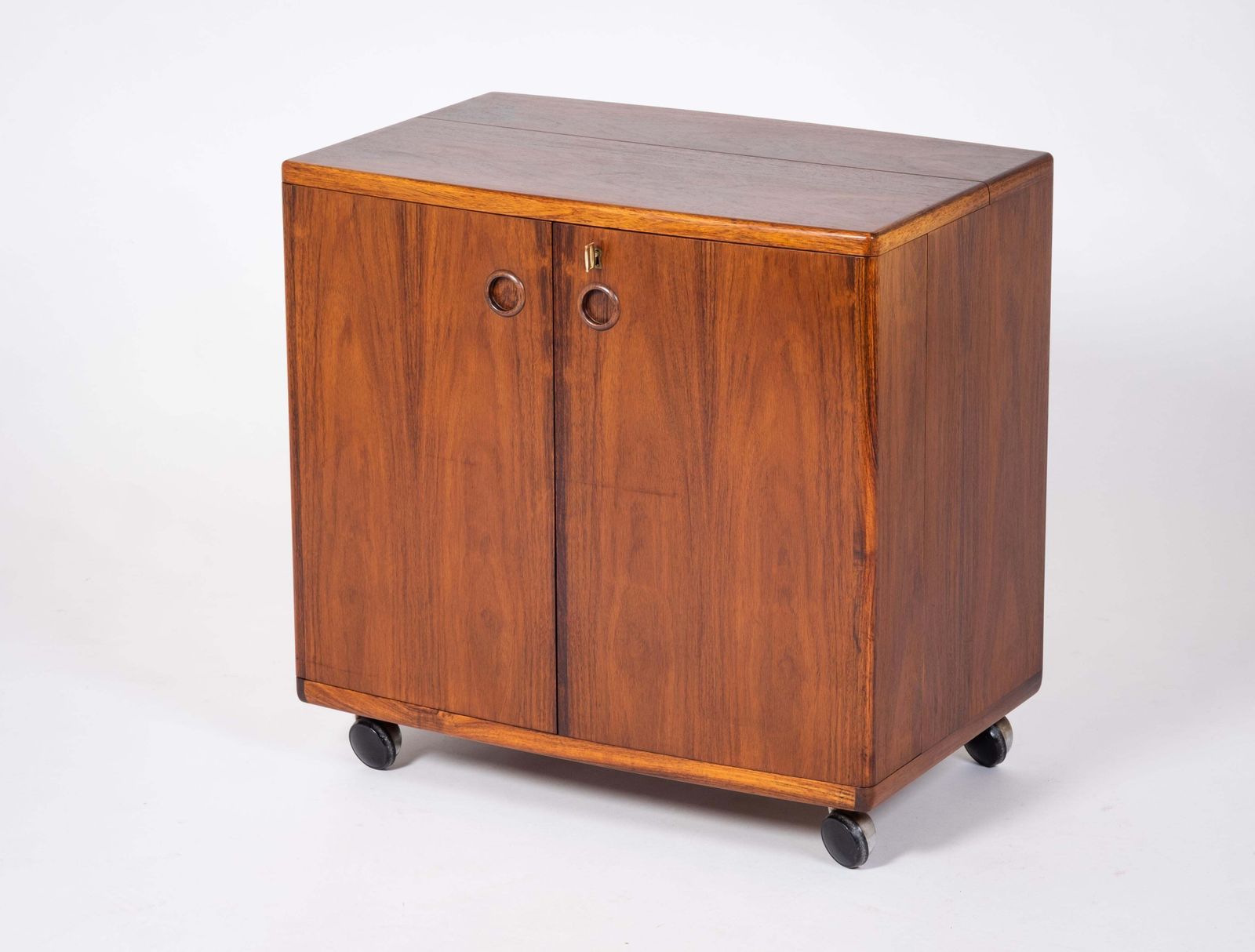Rosewood Bar Cabinet By Illum Wikkelsø, Danish Design, 1960s photo for sale