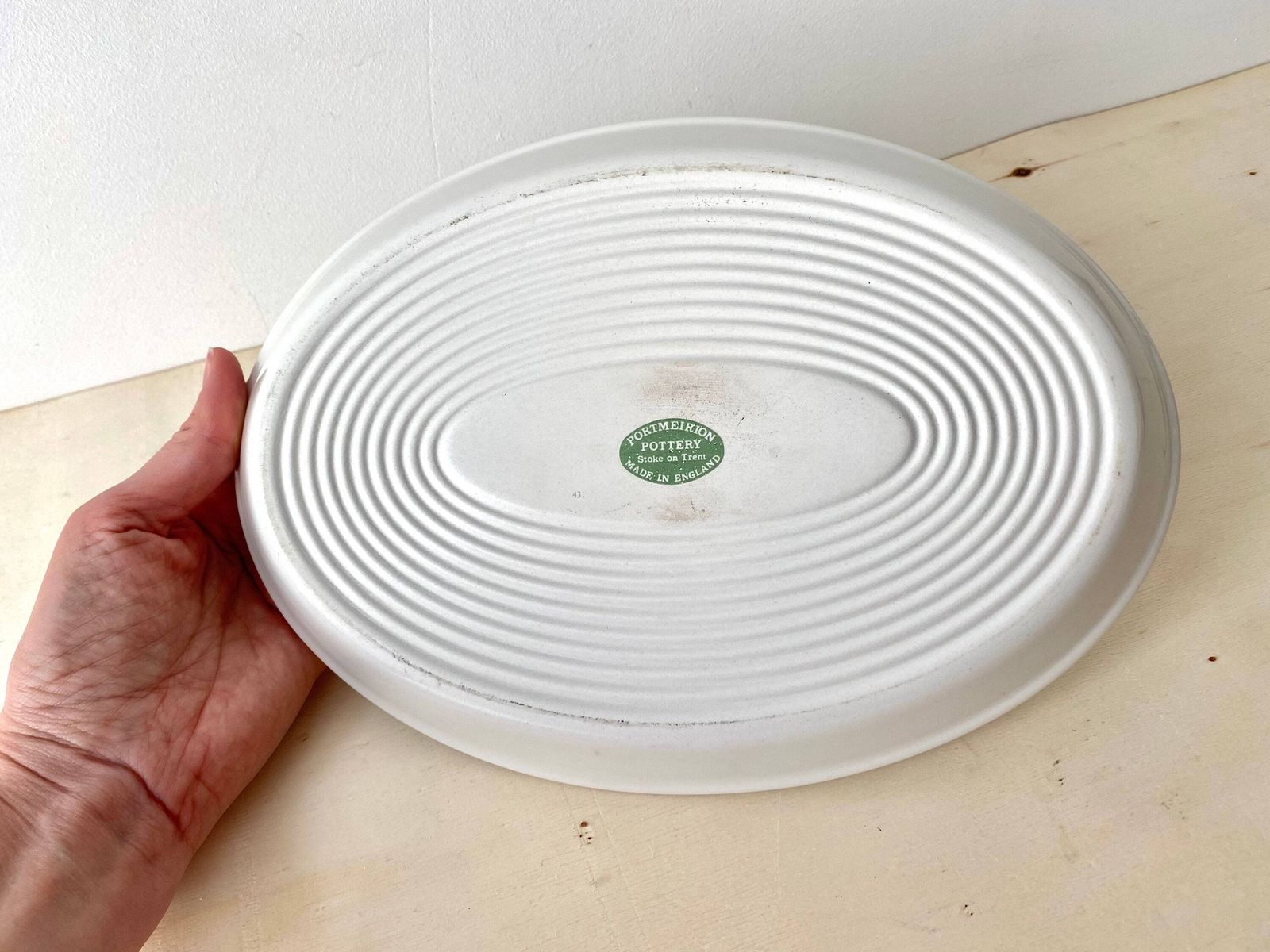 Large Portmeirion Oval Dish Vintage 1980s, Vintage Large Plate By Susan William Ellis photo vinterior