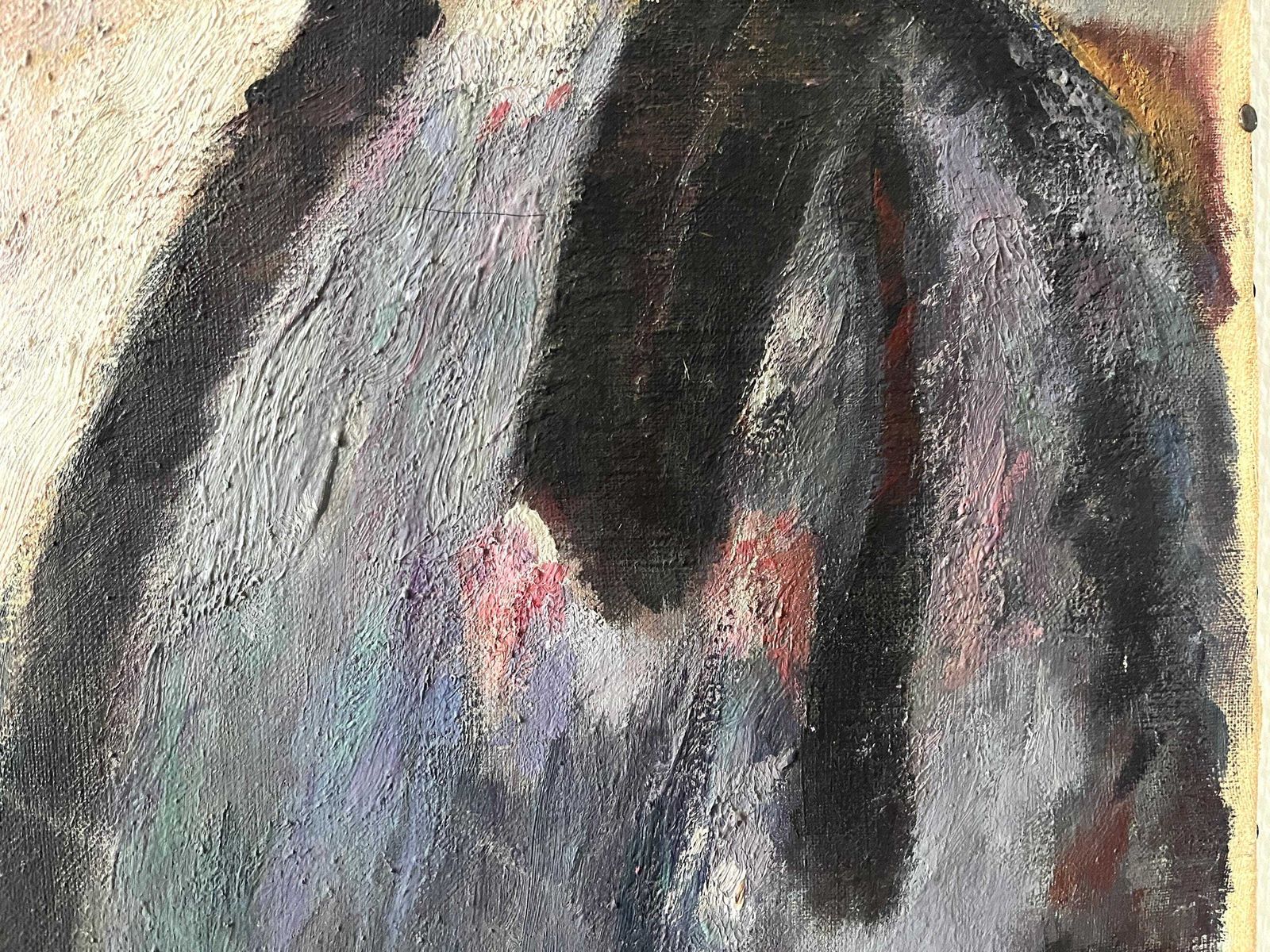 Original 1932s Antique Portrait Signed Fernand Blondin, Oil On Canvas, Vintage Painting Of An Old Woman photo buy