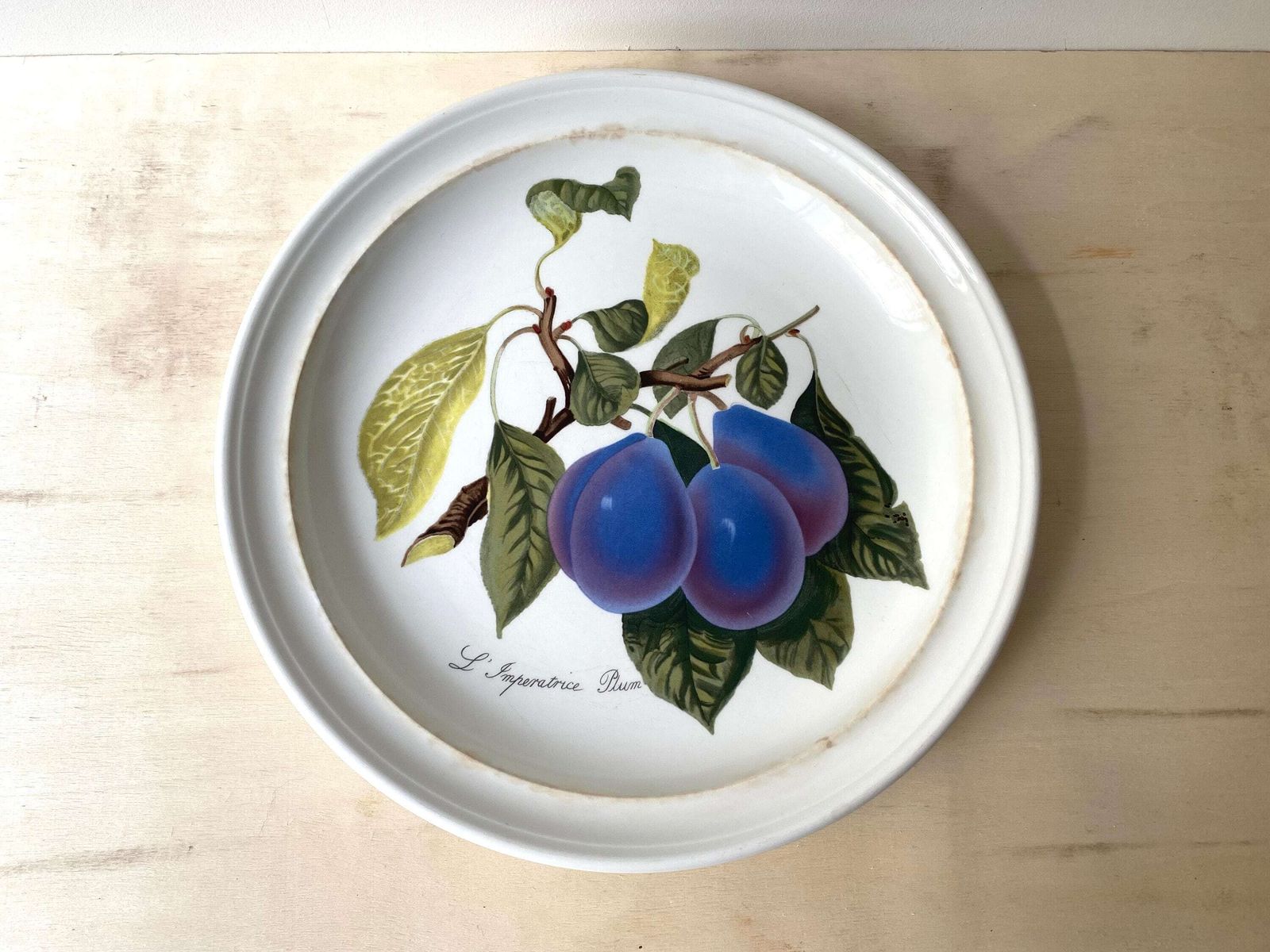 Large Pomona Portmeirion Plate By Susan William Ellis 1982, Vintage Botanical Dish Made In England photo for sale