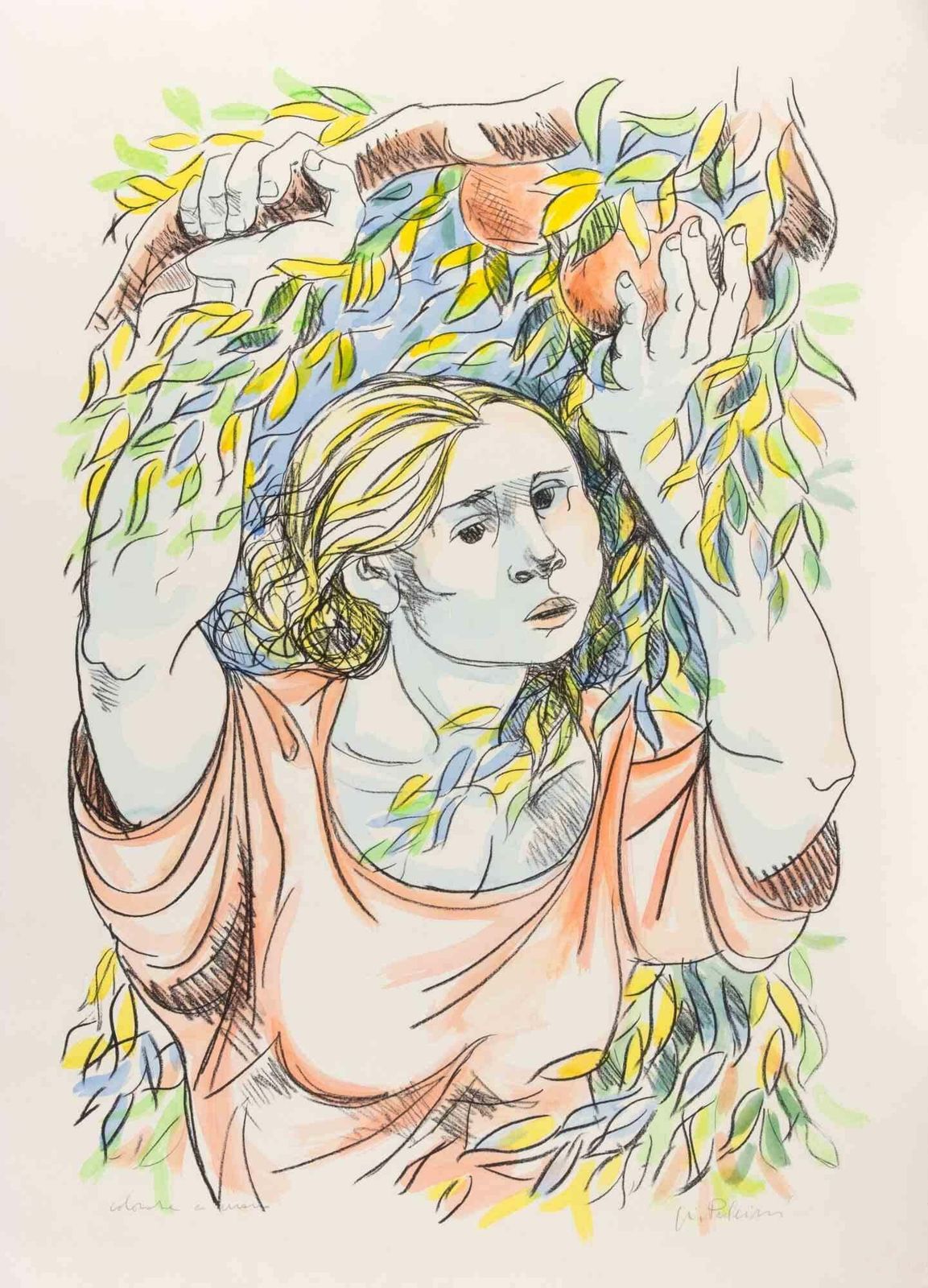 Giuliano Pulcini Woman   Lithograph By Giuliano Pulcini   1970s 1970s