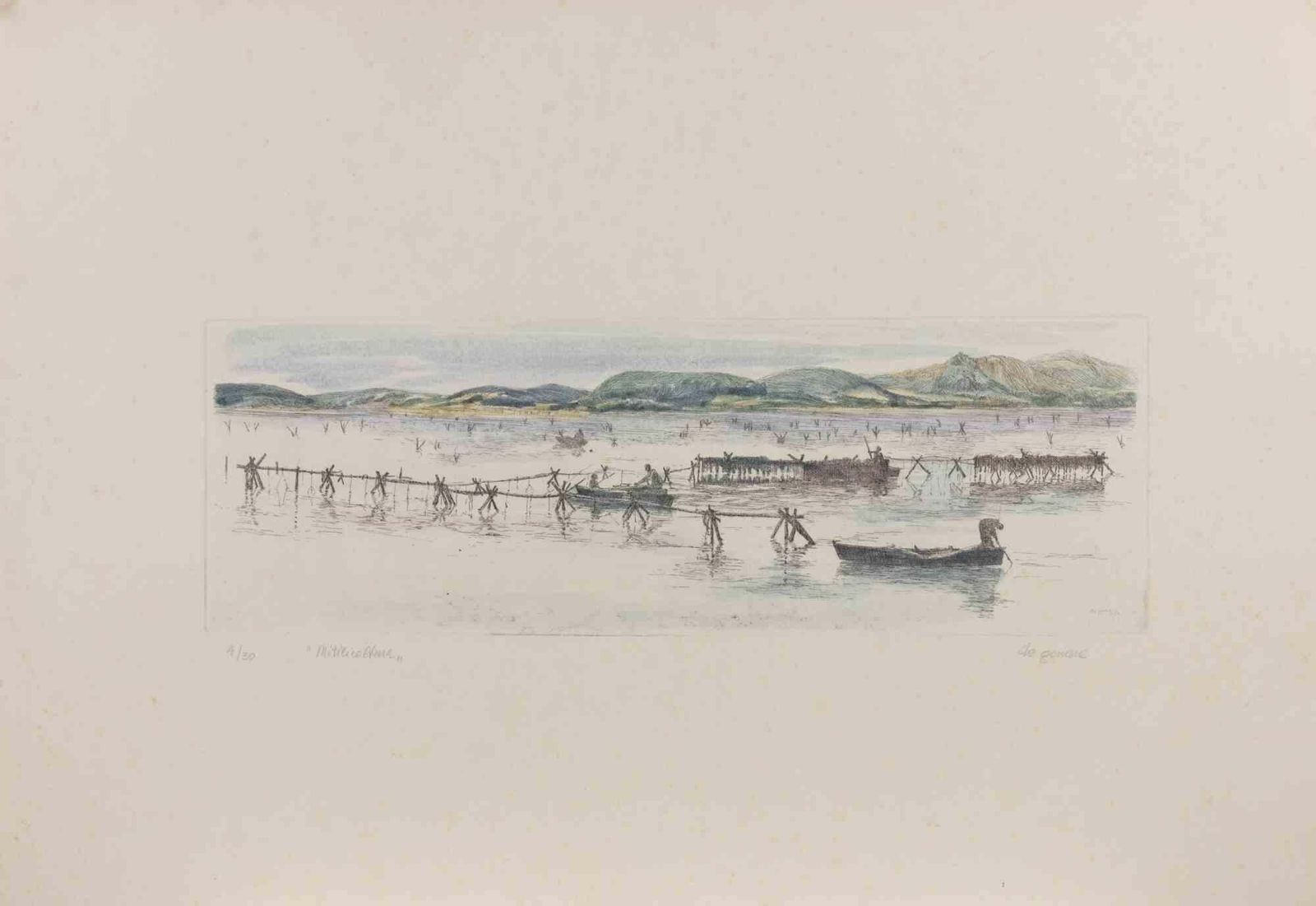Salvatore Sechi De Gonare Miticulture   Etching By Salvatore Sechi De Gonare   1973 1973