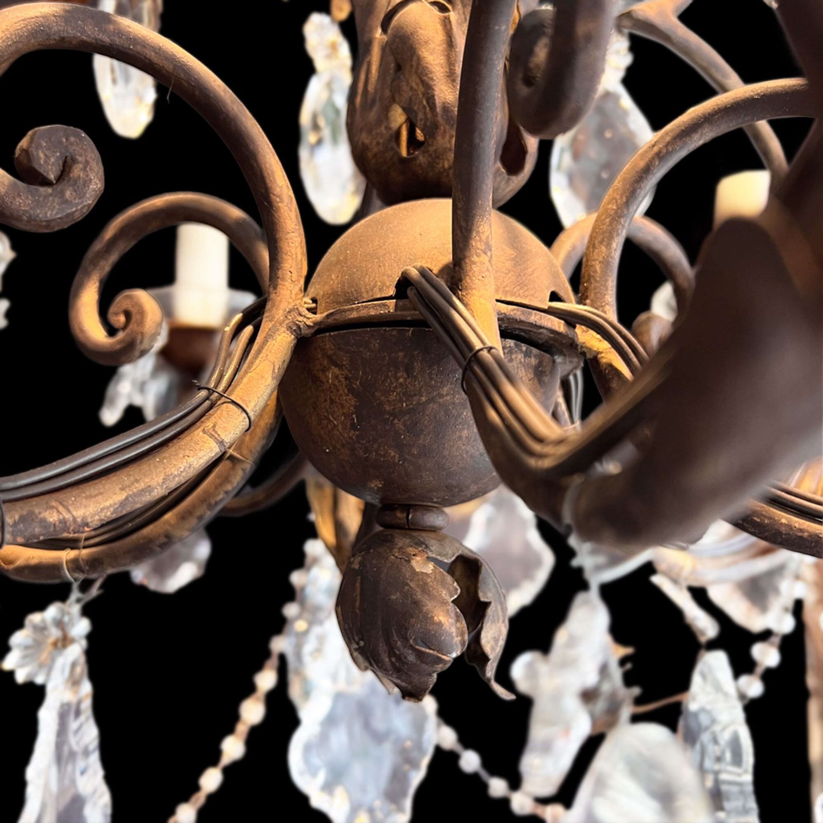 Large & Decorative French Chandelier With Twelve Arms, 1920s photo Lighting
