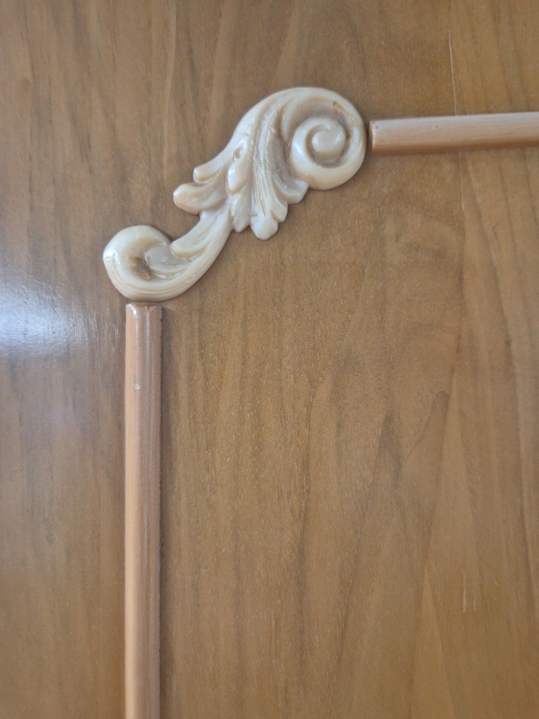 Mid Century French Style Walnut Works Ladies Wardrobe photo vintage