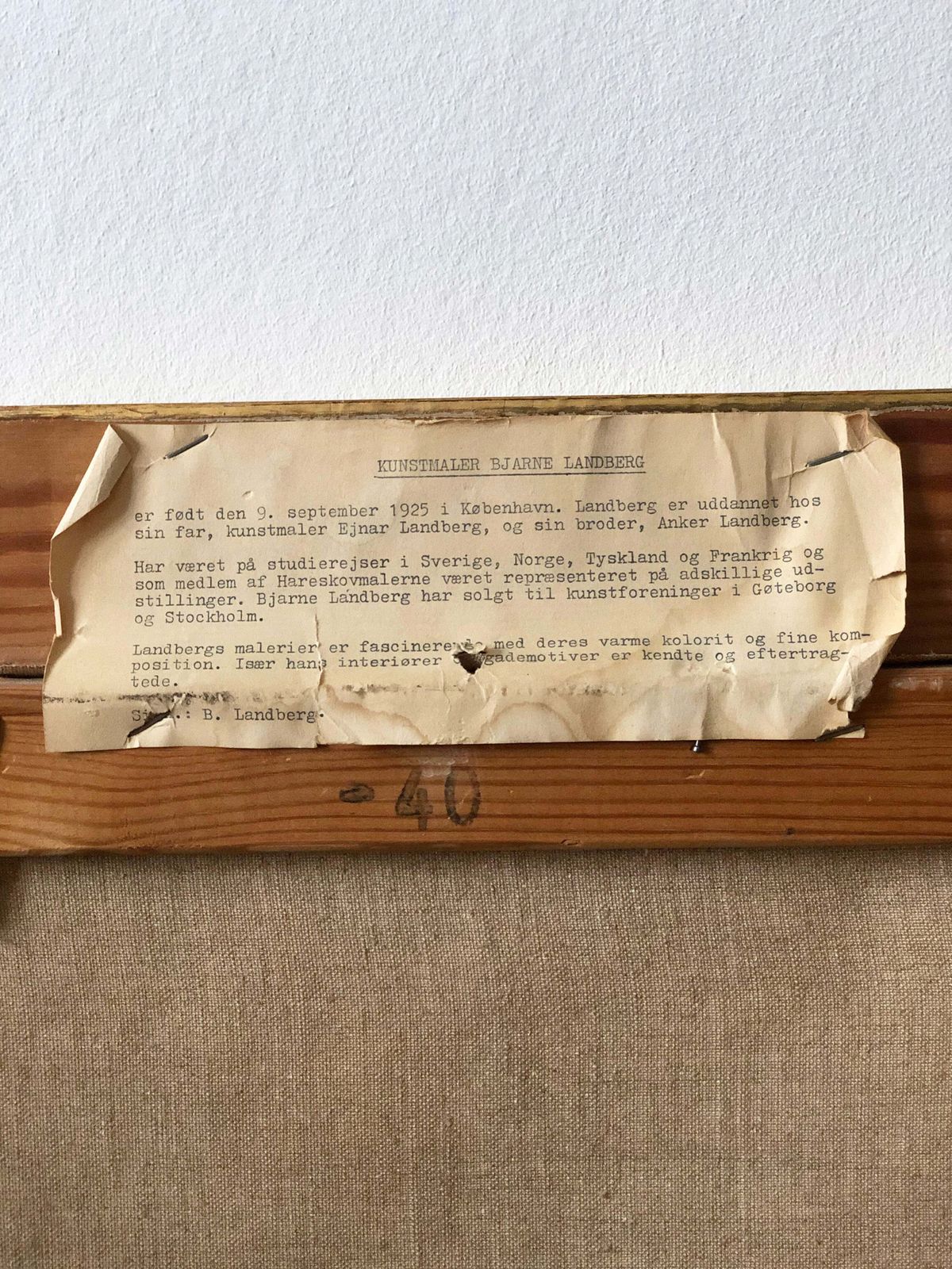 Kunst Vintage Olieverfschilderij Van Een Cottageinterieur, Ca. 1940 photo
