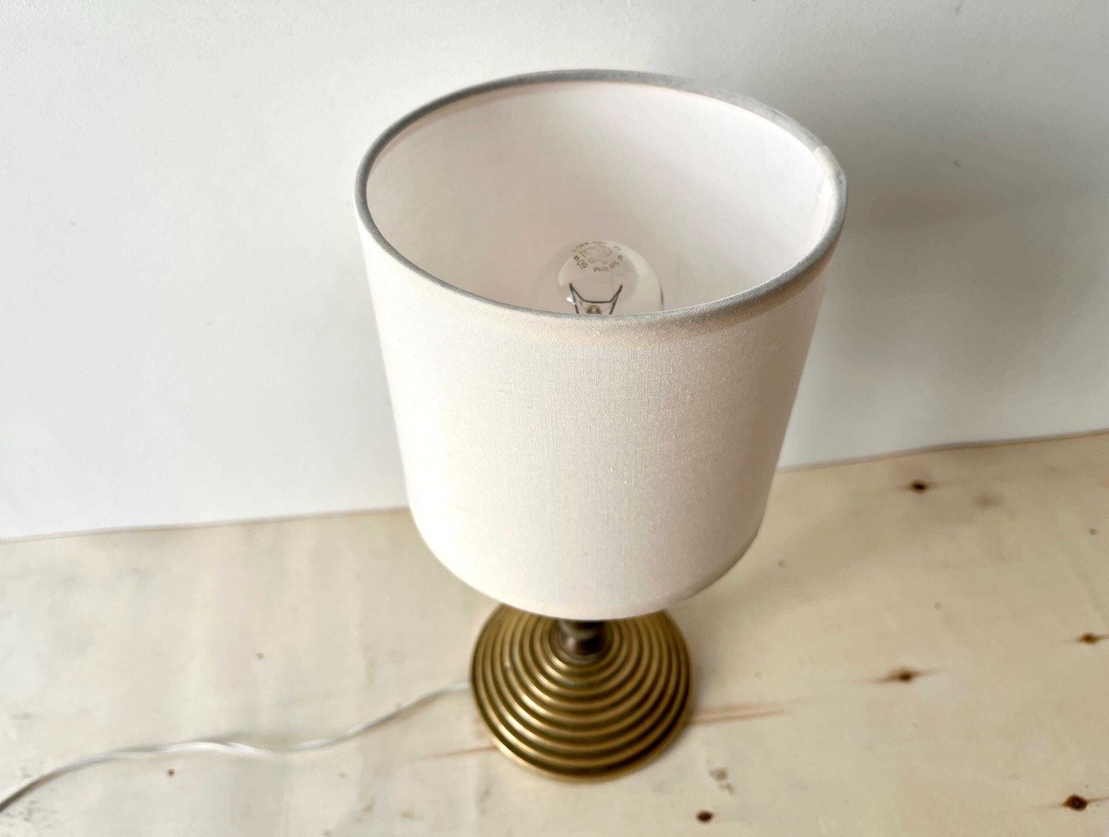 50s "Acorns" Bronze Lamp, Vintage Modernist Lighting, Midcentury Hollywood Regency Lamp photo 289.0