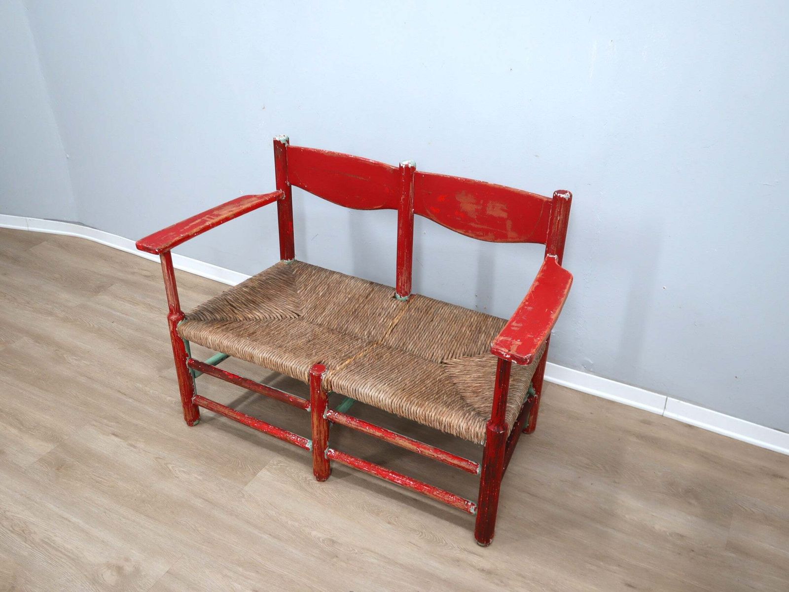 1930s Italian Rustic Wooden Country Chic Bench photo 599.0