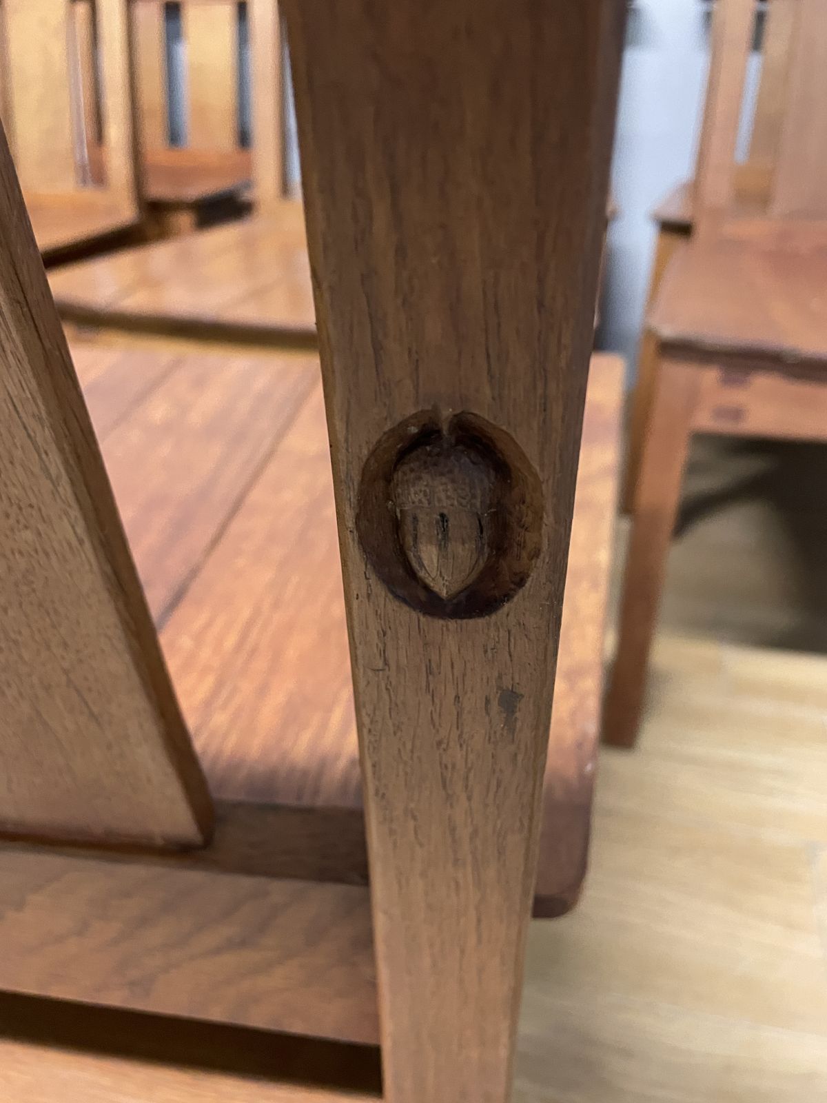 Set Of 10 Golden Oak Acorn Man Chairs Ex York Minster photo 1275.0