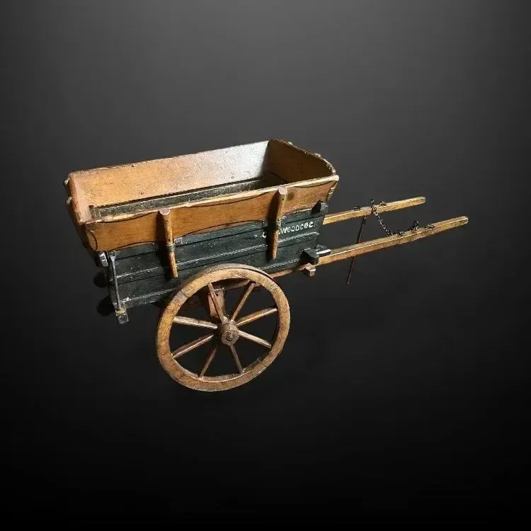 A 19th Century Model Of A Tumbrel, Tip Cart photo Art