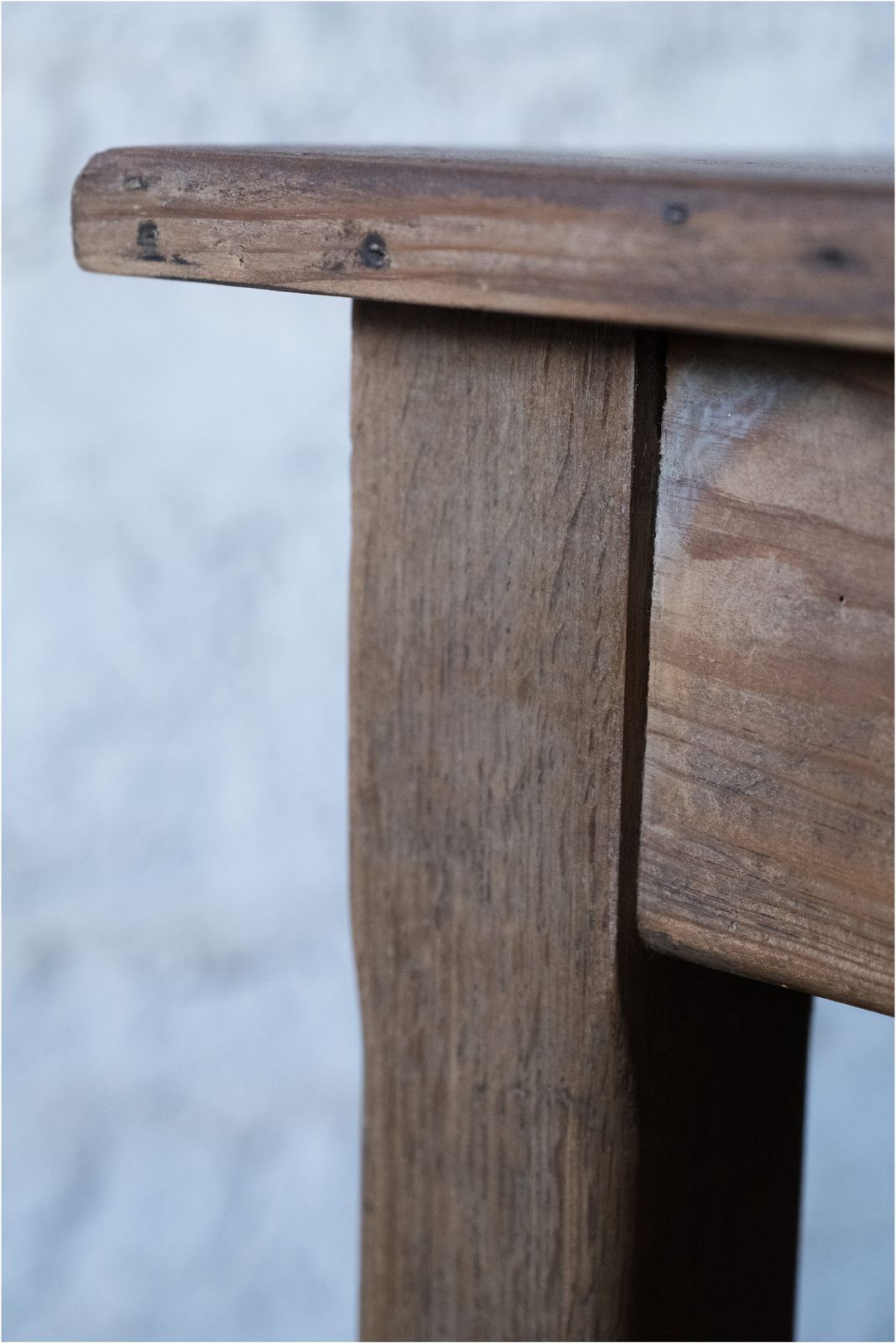 19th Century French Oak & Pine Refectory Dining Table For 6 To 8 With 2 Drawers (939) photo vintage