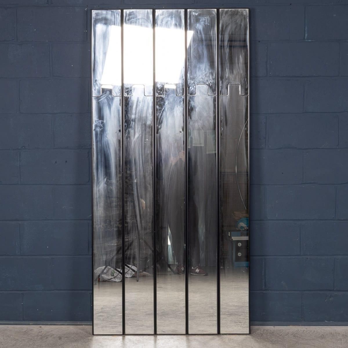 20thc Italian Modular "Gronda" Mirror Coat Rack By Luciano Bertoncini For Elco photo furniture
