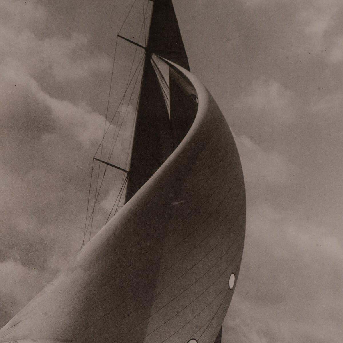 20th Century Framed Beken Of Cowes Print Of The Racing Yacht 'Velsheda' C.1934 photo vintage