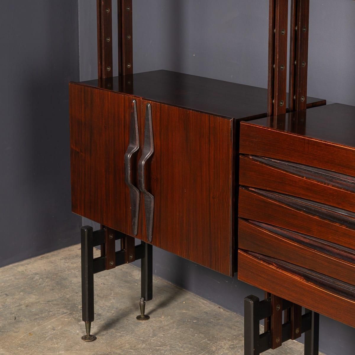 20thc Italian Modular Hardwood Wall Cabinet Attributable To Franco Albini C.1950 photo vinterior