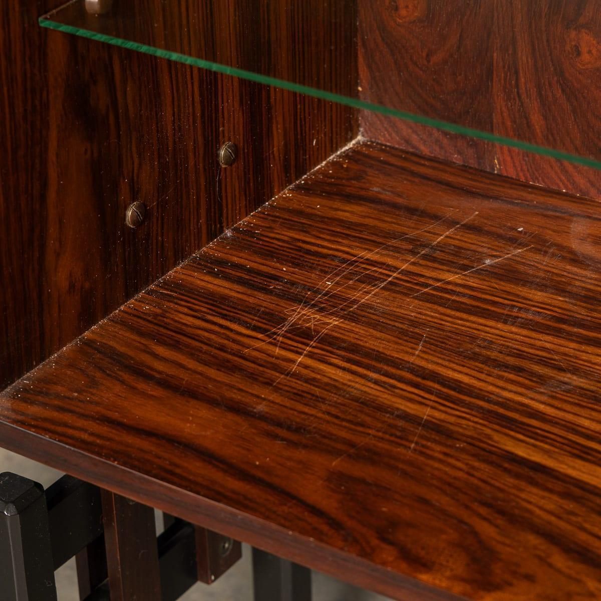 Furniture 20thc Italian Modular Hardwood Wall Cabinet Attributable To Franco Albini C.1950 photo