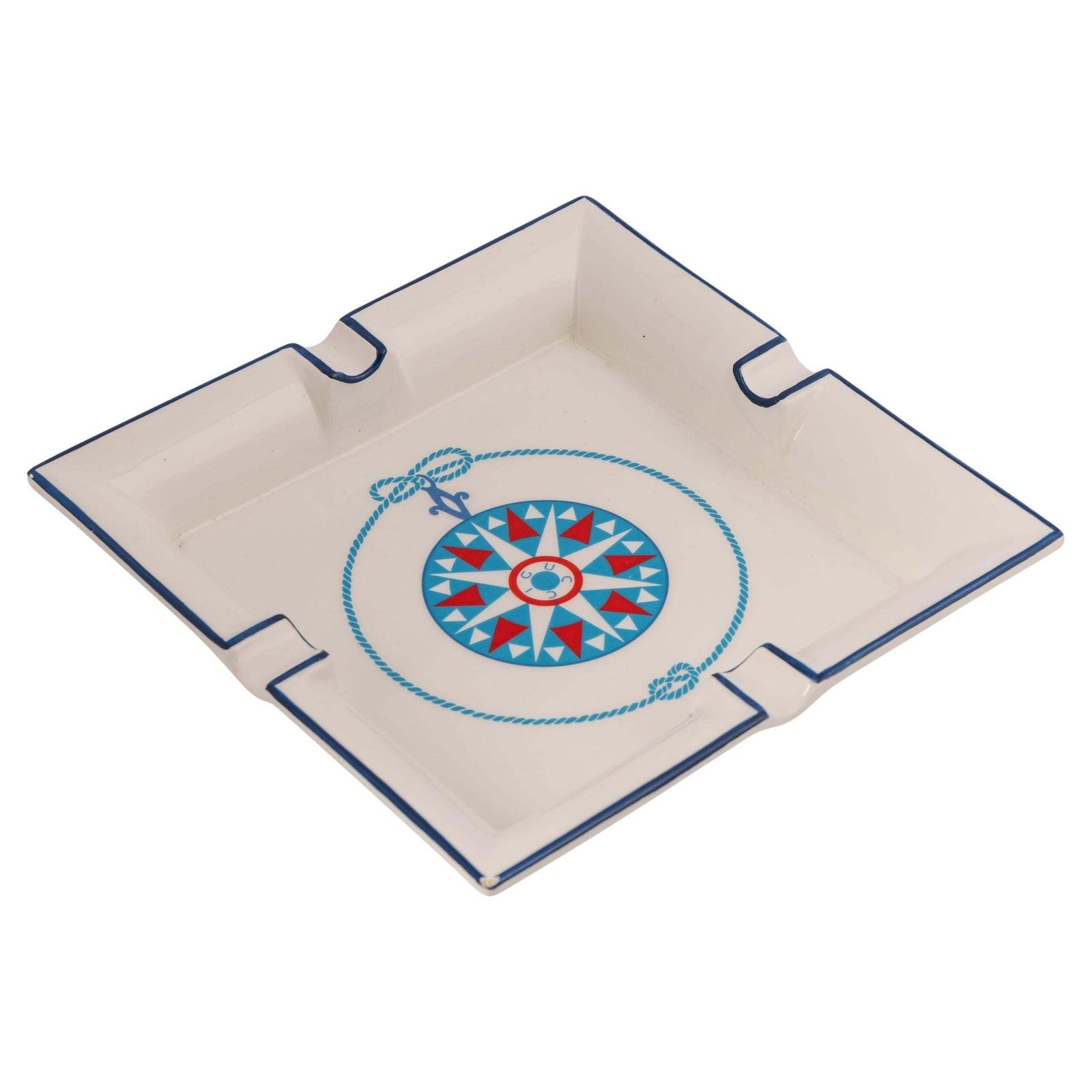 Vintage 20th Century Italian Ceramic Ashtray By Gucci C.1980