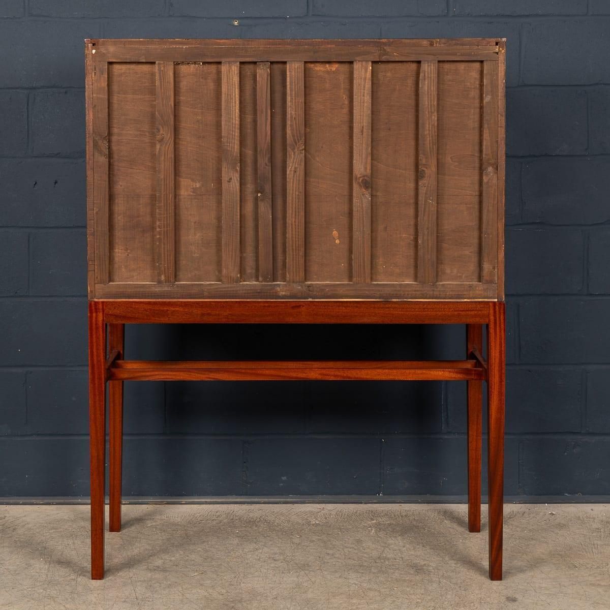Vintage 20thc Italian Dry Bar Cabinet With 'Woven' Front Decor On Stand C.1960 photo vintage