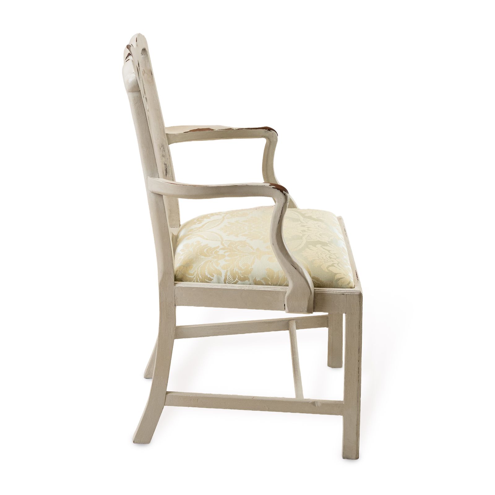 Georgian Mahogany Chippendale Armchair C.1780–1800 Painted Distressed photo 335.0