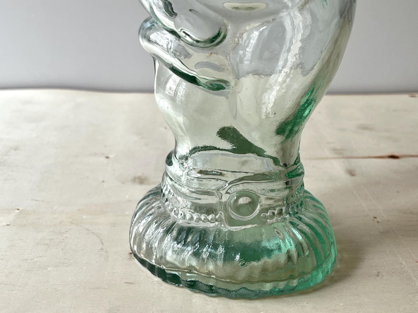 French Art Deco Legras Glass Bottle "Transparent Hand" Circa 1920s, Antique Pressed Molded Glass Decanter photo buy