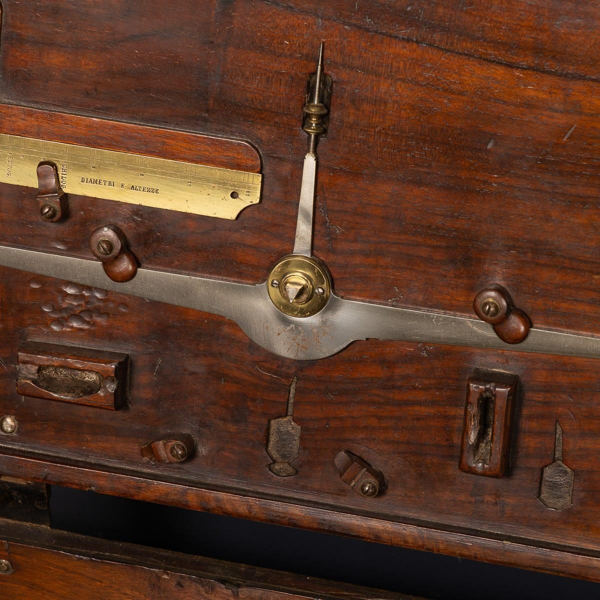 19th Century Antique Balance Scales By Decker, White Metal & Brass photo buy