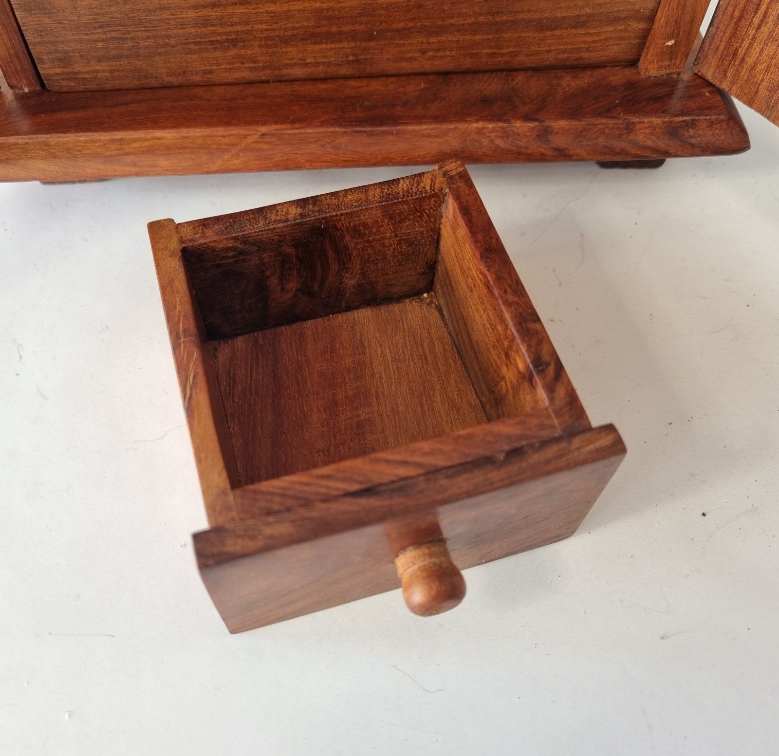Miniature Hardwood Cabinet Wardrobe Chest & Drawers Spices Jewellery Collectors photo vinterior