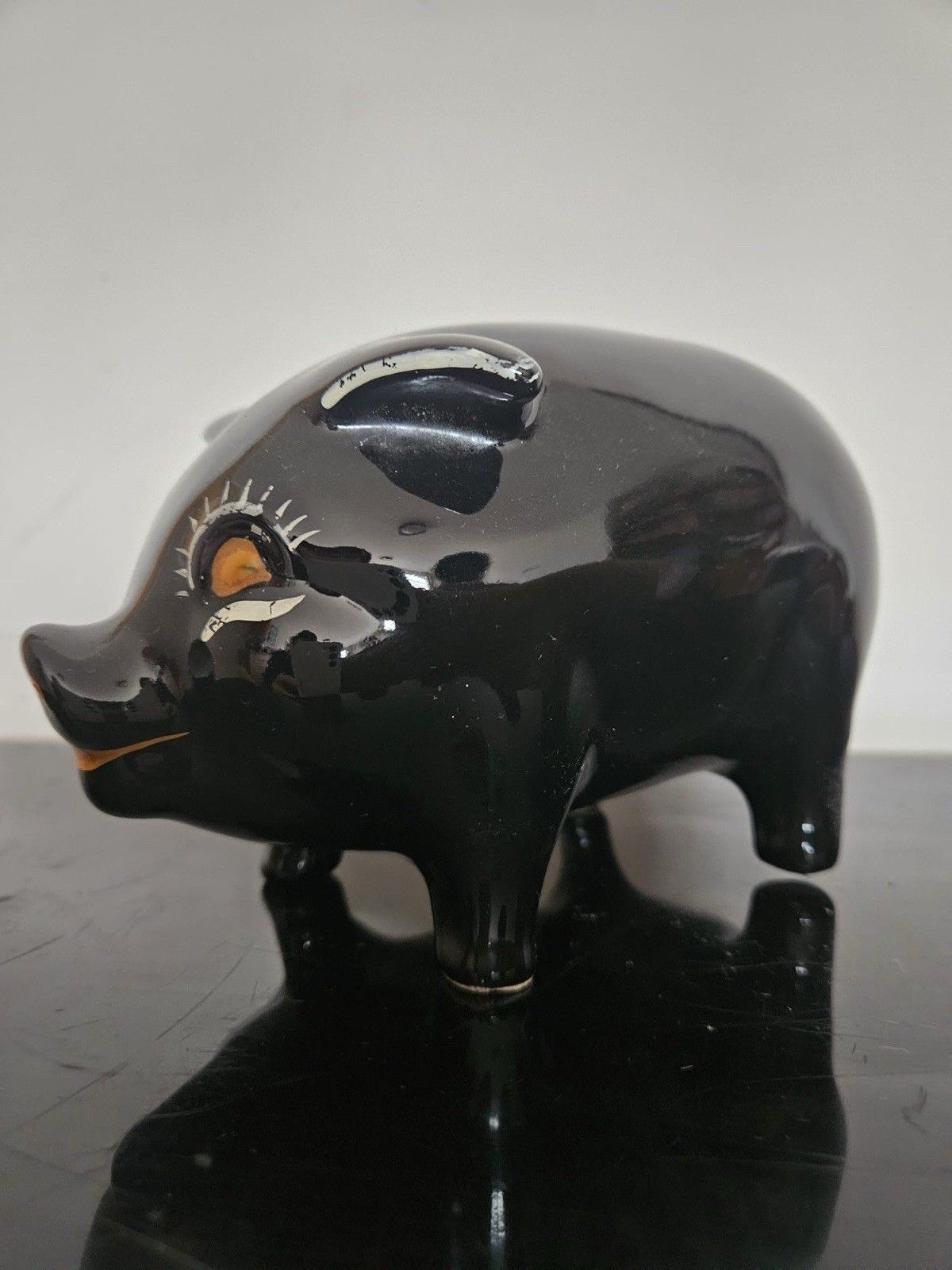 Vtg Mid Century 50s Arthur Wood Money Pig Unbroken Piggy Bank Ornament R1098 photo furniture
