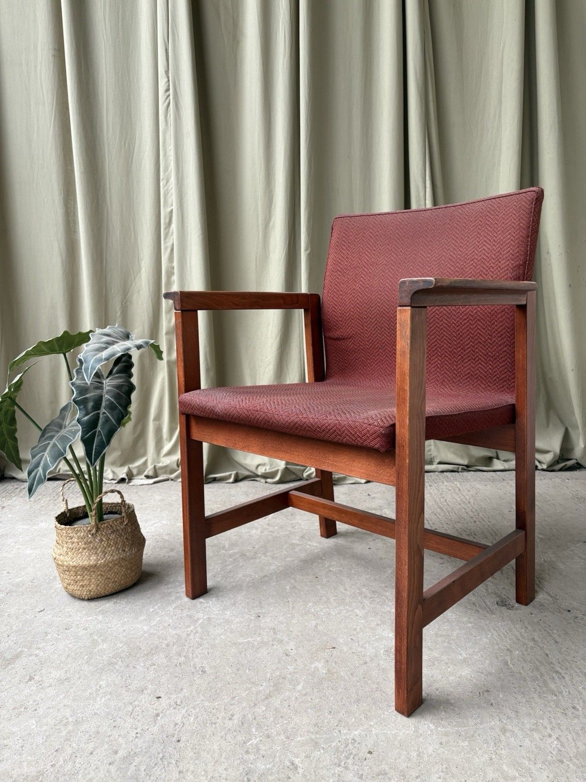 Vtg Late Mid Century Chair Side Armchair  Danish Scandi Retro R1101