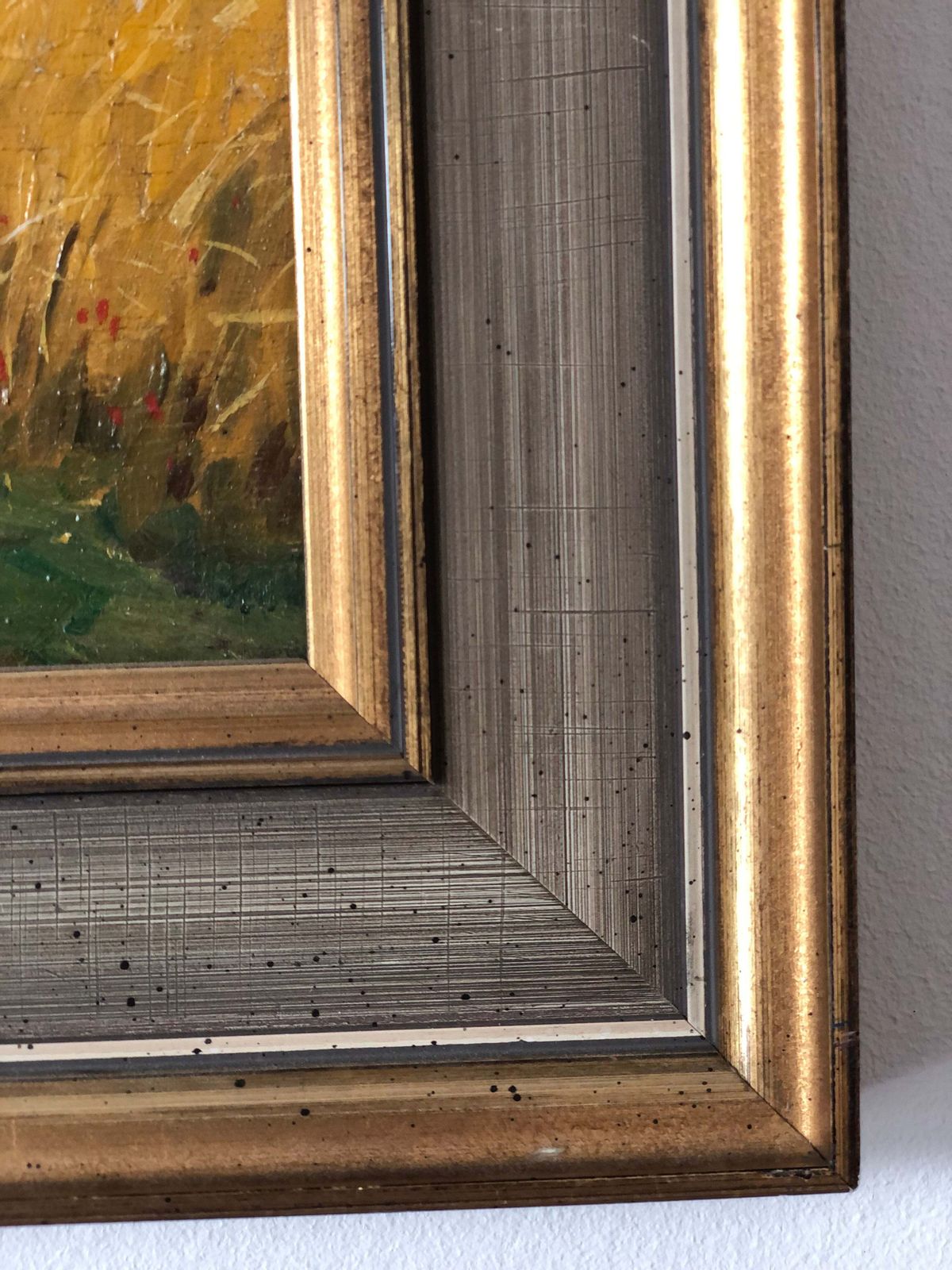 Antique Original Oil Painting Of A Cottage Landscape, C. 1923 photo buy