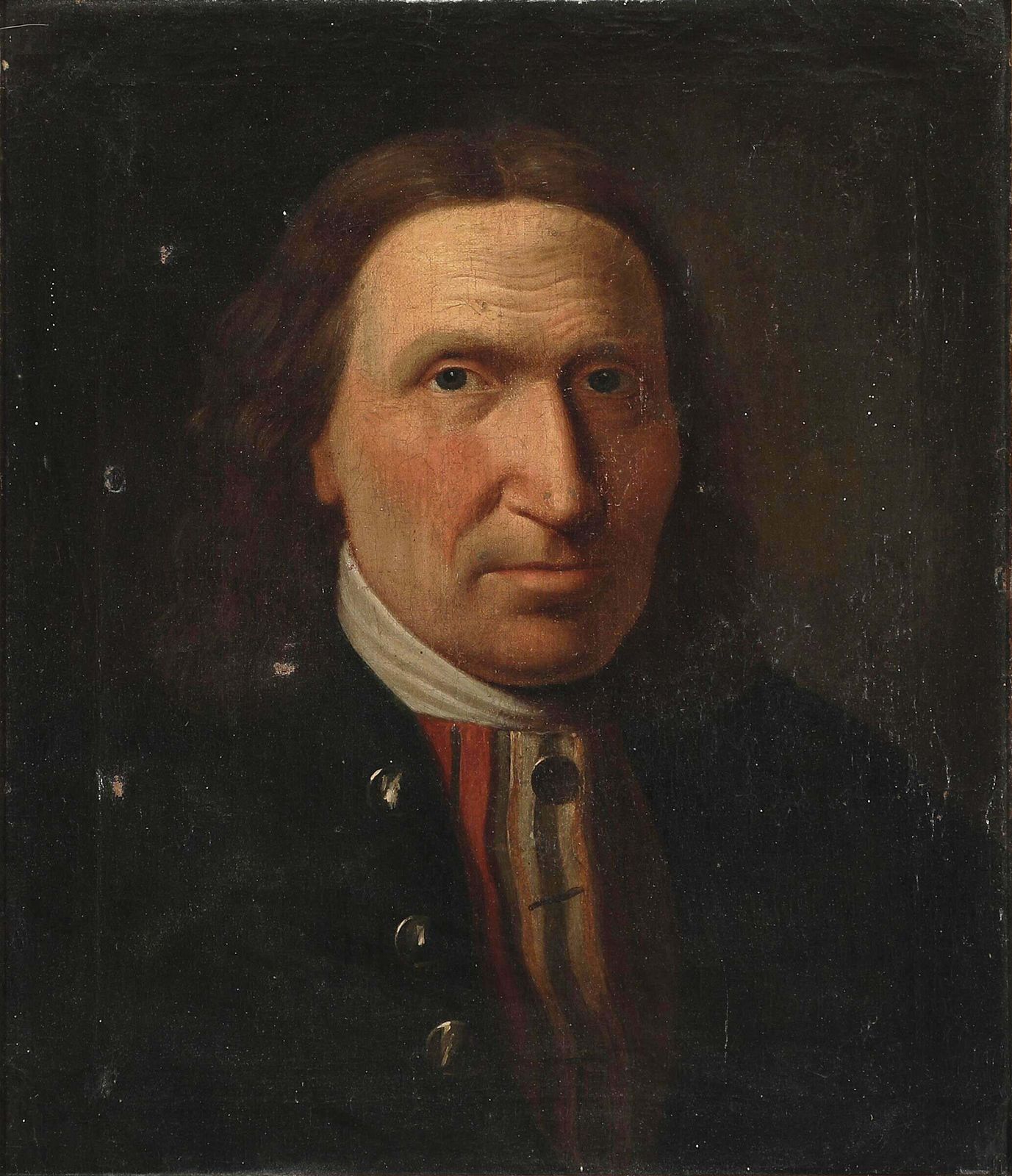 Antique Original Oil Portrait Painting Of A Danish Gentleman photo furniture