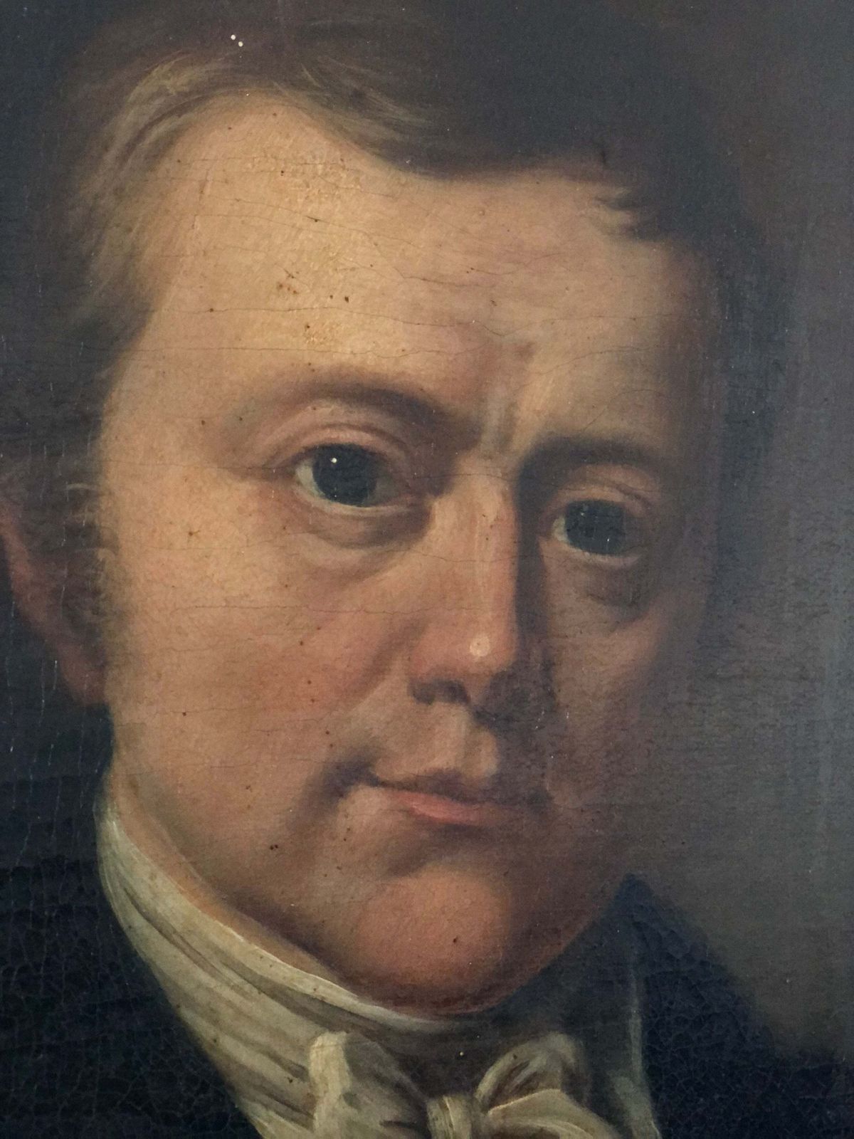 Antique Oil Portrait Painting Of A Dutch Gentleman, C. 1840 photo for sale