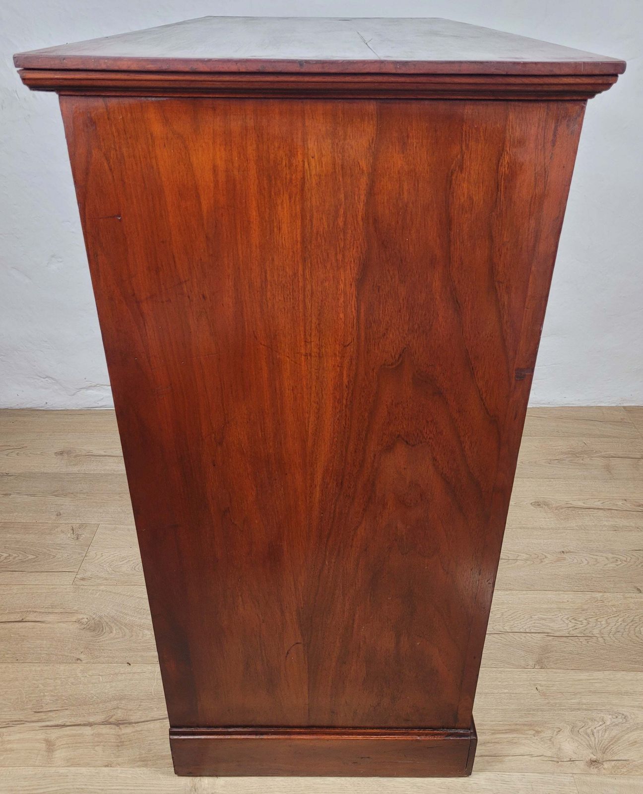 Furniture Edwardian Chest Of Drawers Walnut 2 Over 3 1910s Drop photo