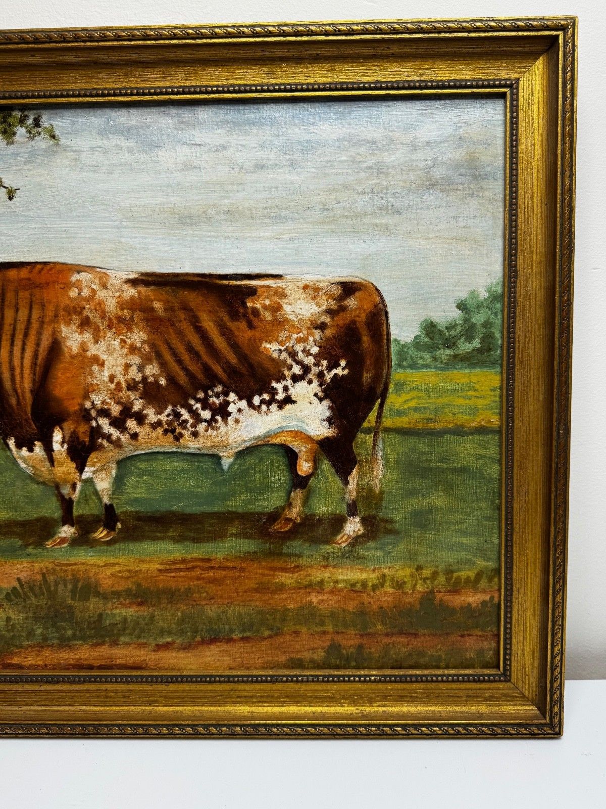 19th Century Oil Painting Prized Shorthorn Bull In The Manner Of William Ward photo 4950.0