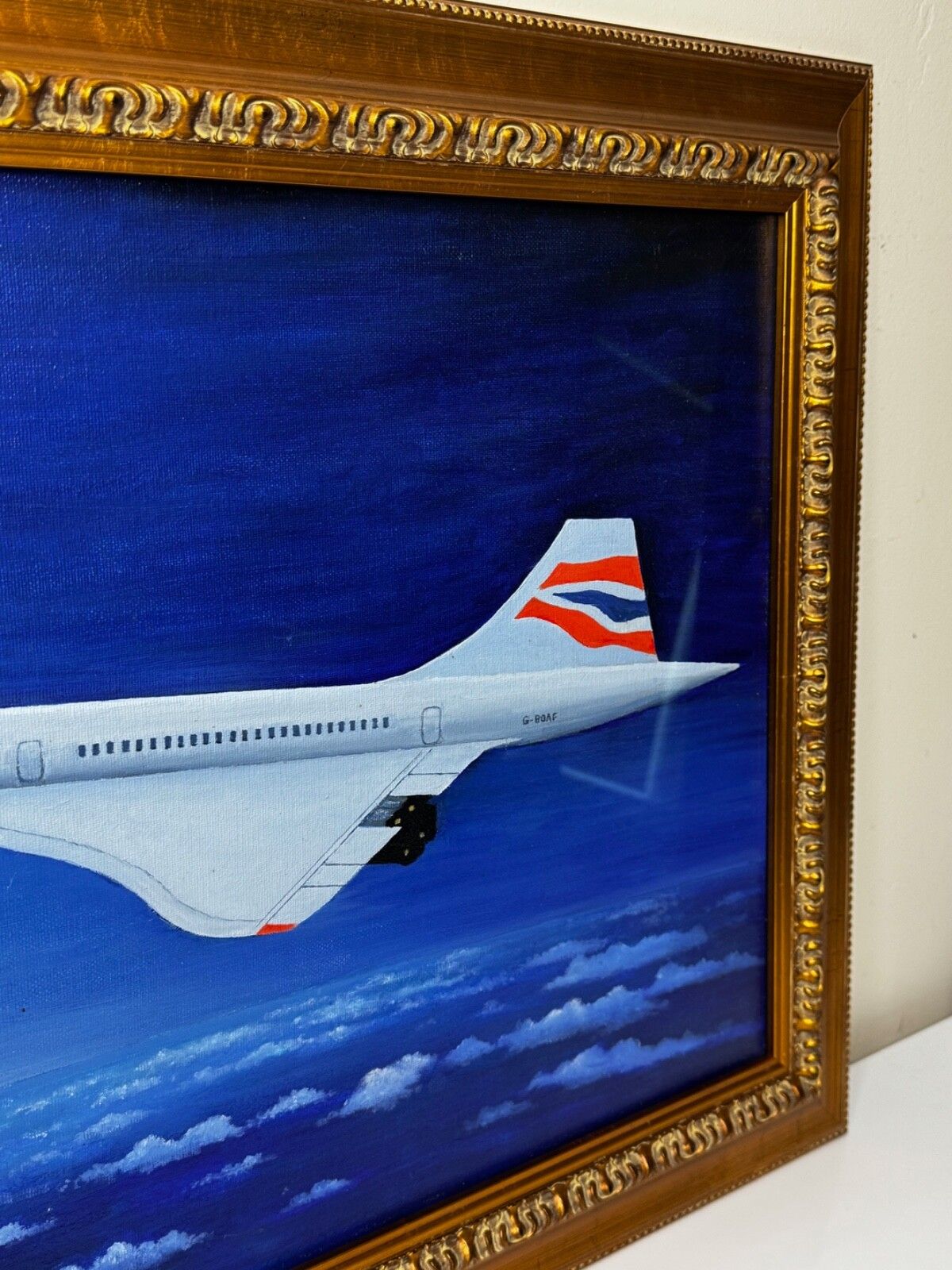 Painting Concorde Last Flight New York To London Pilot Captain Mike Bannister photo vinterior