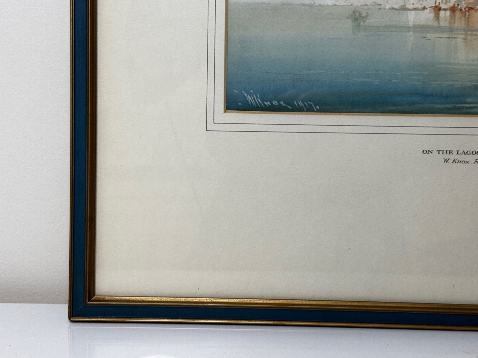 photo buy Marine Watercolour Painting On The Lagoon Venice By William Knox Rba C1917
