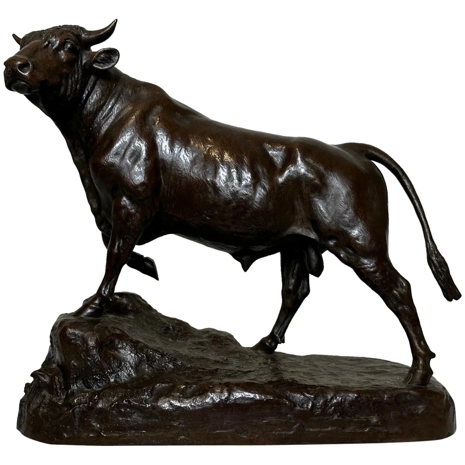 🐂 Majestic Antique French Bronze Standing Prized Bull By Isidore Jules Bonheur