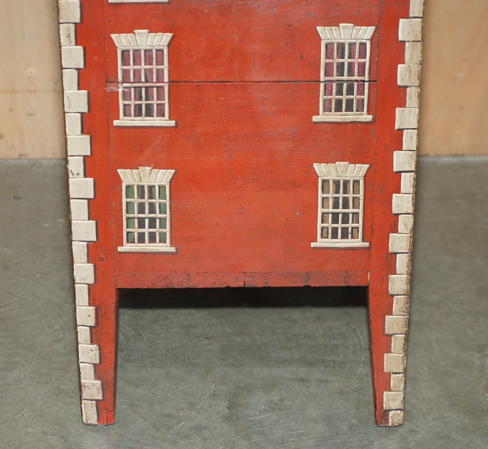 photo vinterior Antique 1760 Georgian English Country House Painted English Pine Trunk Or Chest