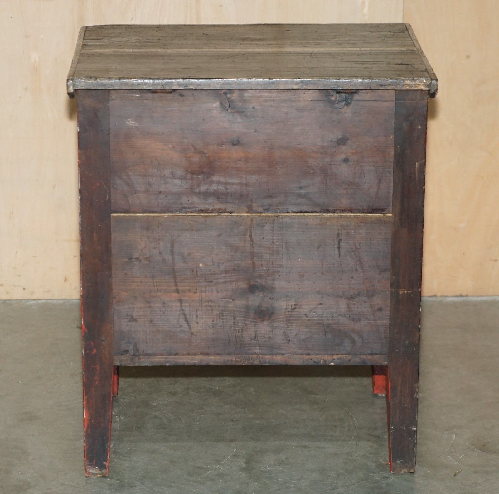 photo buy Antique 1760 Georgian English Country House Painted English Pine Trunk Or Chest