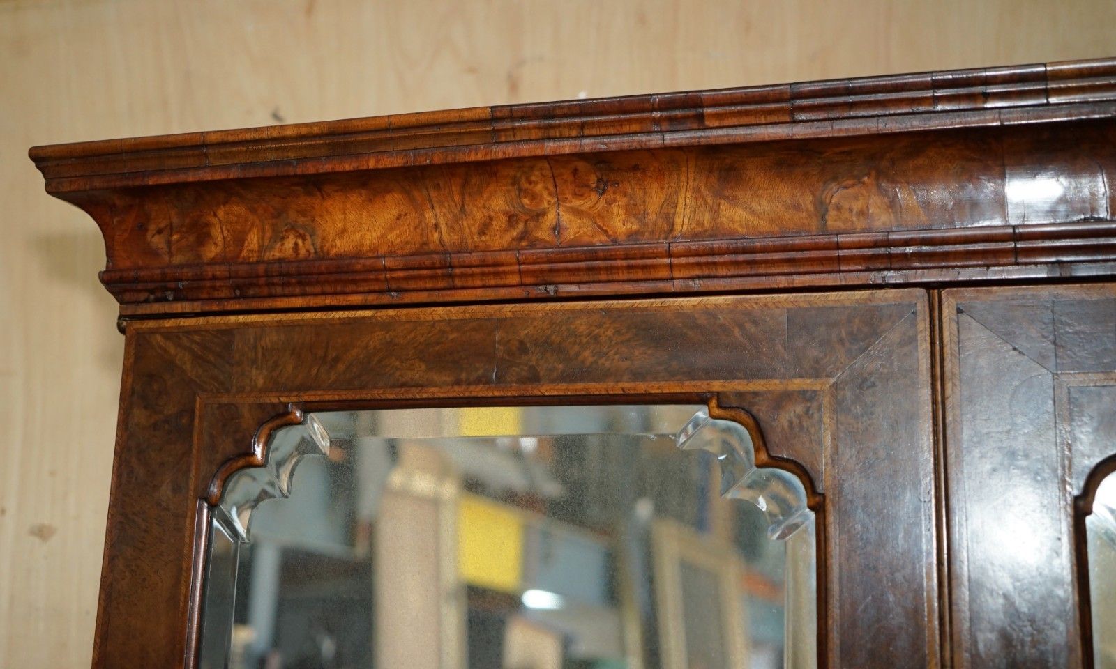 13950.0 Finest Quality Antique George II Circa 1740 Burr Walnut Library Bureau Bookcase photo