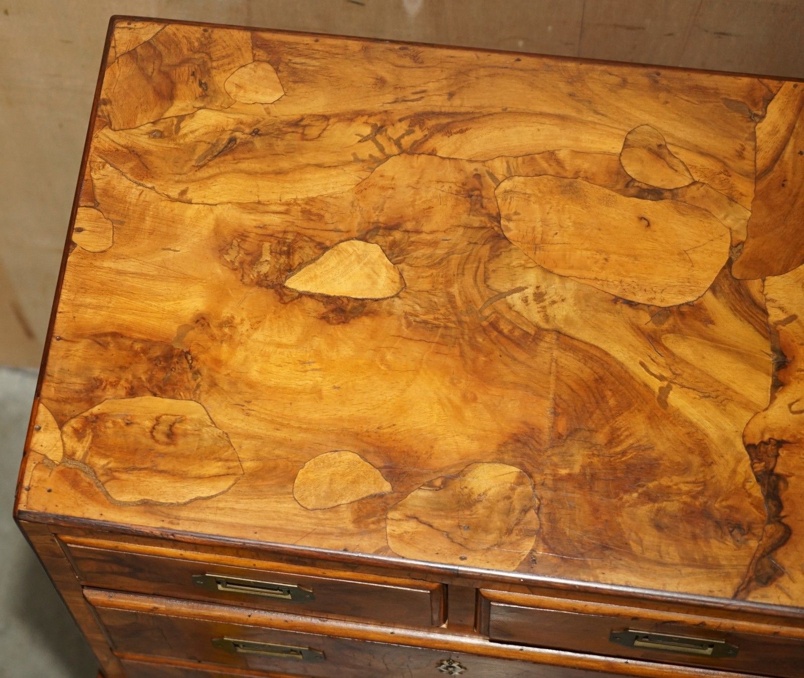 Antique Victorian Olive Wood Military Campaign Drinks Cabinet Chest Of Drawers photo buy