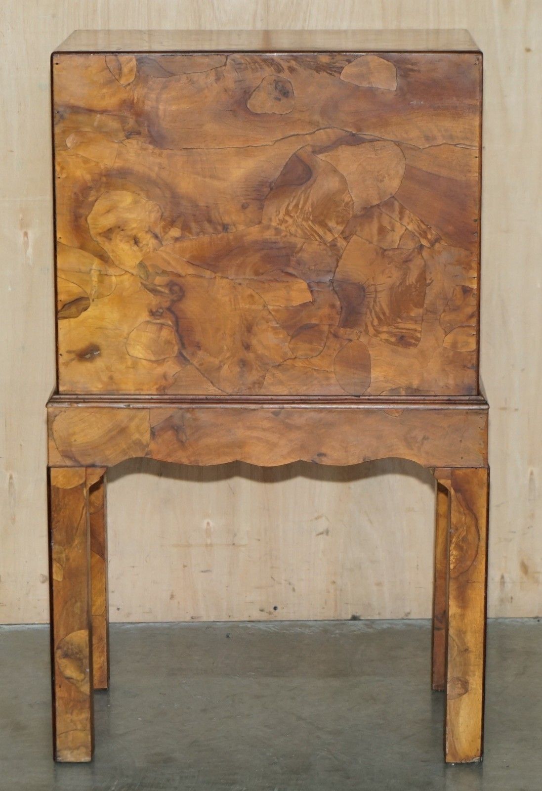 photo for sale Antique Victorian Olive Wood Military Campaign Drinks Cabinet Chest Of Drawers