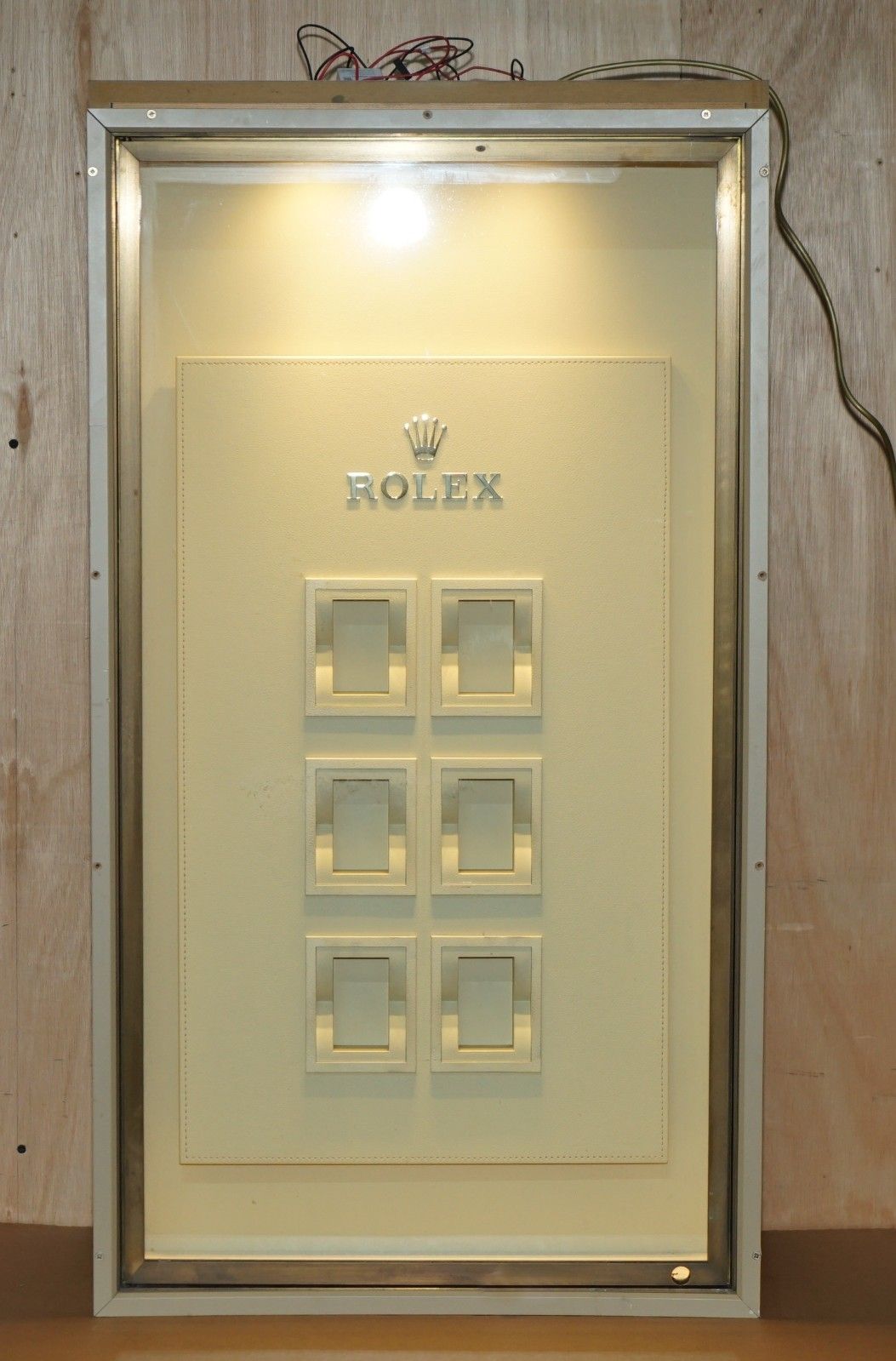 1 Of 3 Original Rolex Authorised Dealers Bullet Proof Glass Display Cabinets photo for sale