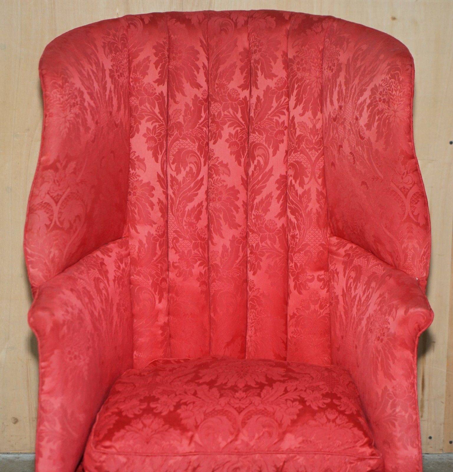 Antique Fluted Back Victorian Circa 1890 Porters Windback Barrel Armchair photo Furniture